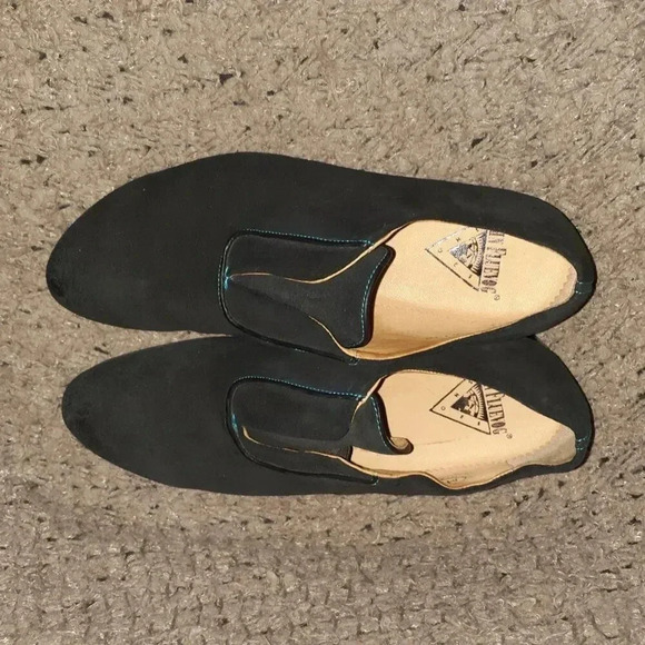 JOHN FLUEVOG-Kingsley-Black Waxed Suede-Laceless Oxford-SZ 7.5 Men-Near Mint - Picture 8 of 9